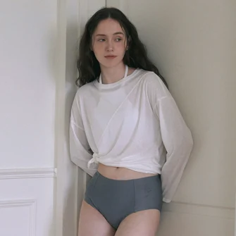 #White/Bridget Basic Loose-Fit Slim Two-Way Cover-Up (罩衫)