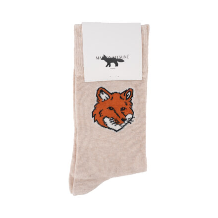 NATURAL FOX HEAD SOCKS.