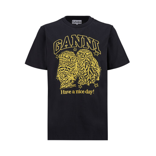 BASIC JERSEY OWLS RELAXED T-SHIRT,,,,