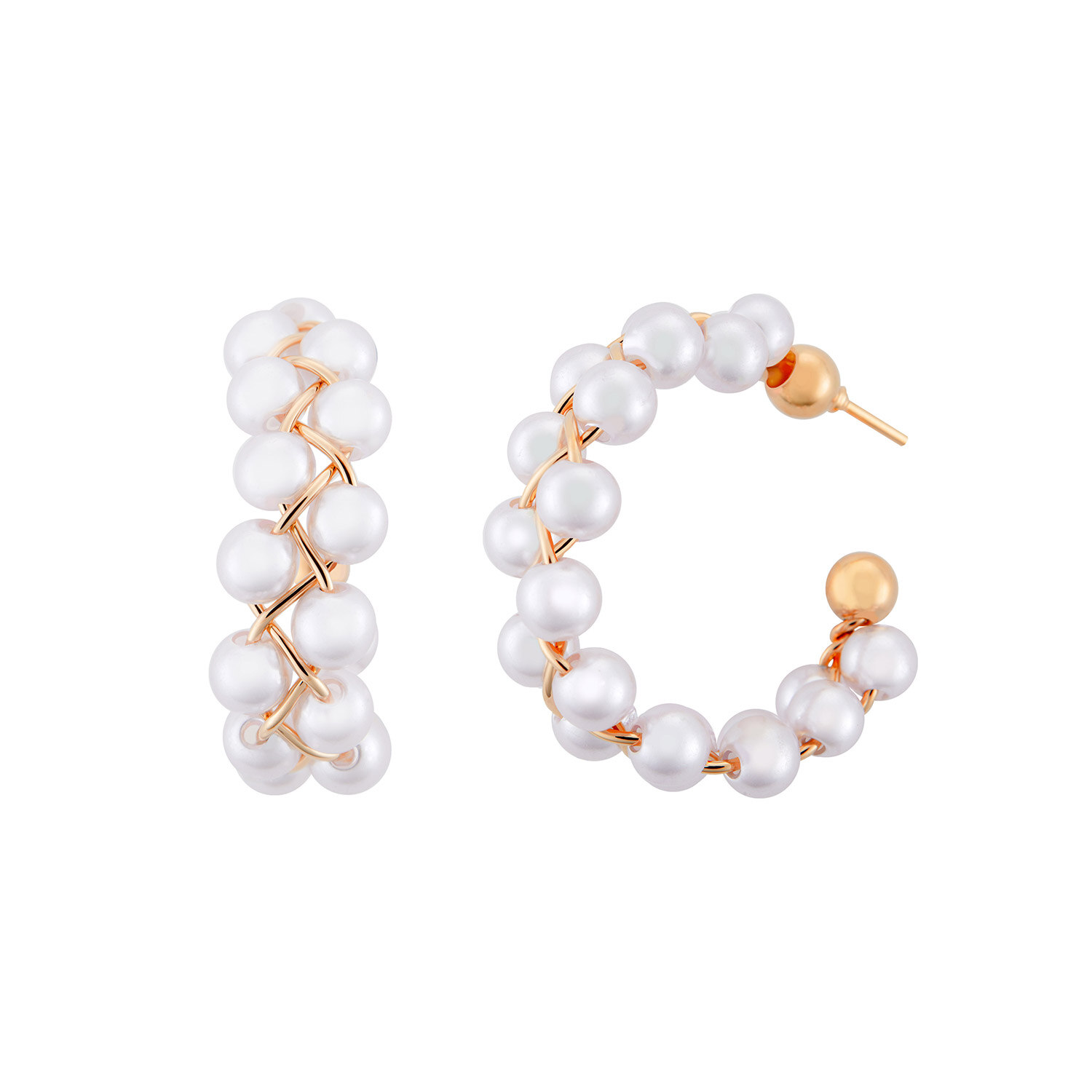 ☆DANA BURTON☆  Balloon Mini Clip-on Earrings Gold/Dual String Pearl Earrings 耳饰- DANA BURTON - 手表