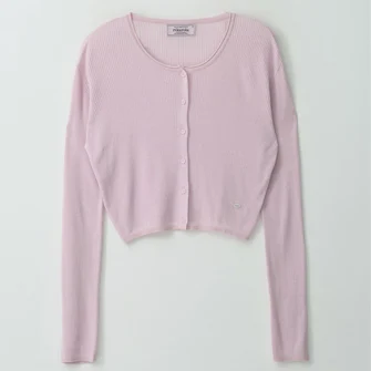 BASIC LINEN CARDIGAN PINK FREE