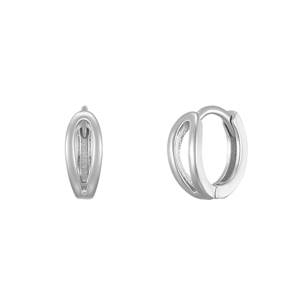 sv925]cynical one-touch earring : White - 헤이 - 시계/주얼리