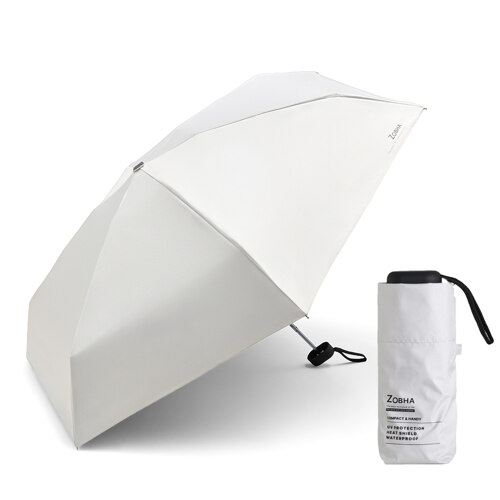 #IVORY / Ultra-lightweight 5-section UV 99.9% Blocking Blackout Teddy Umbrella