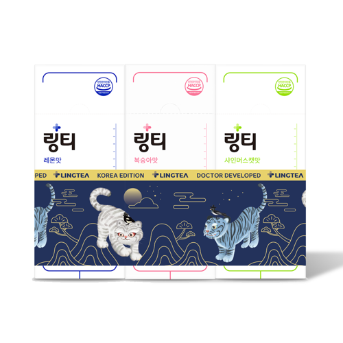 링티 레몬,복숭아,샤인머스캣 3박스 1세트(맛 별로 1박스씩)(10개*3박스)