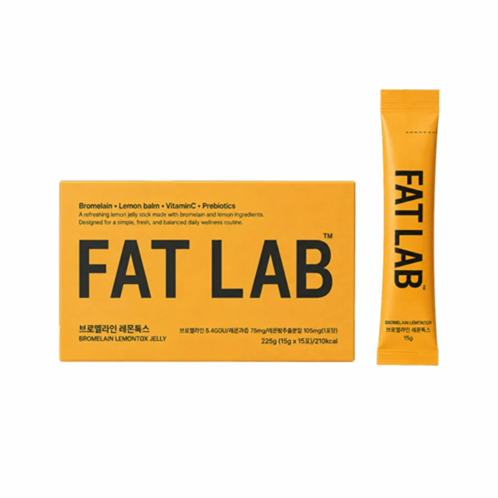 신세계인터넷면세점-팻랩-브로멜라인 레몬톡스 15g x 15포 x 1박스