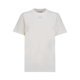 BASIC JERSEY RHINESTONE RELAXED T-SHIRT #BEIGE