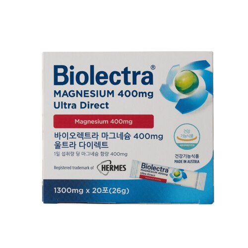 헤어메스 바이오렉트라 마그네슘 400mg 울트라 다이렉트(1300mg*20포)