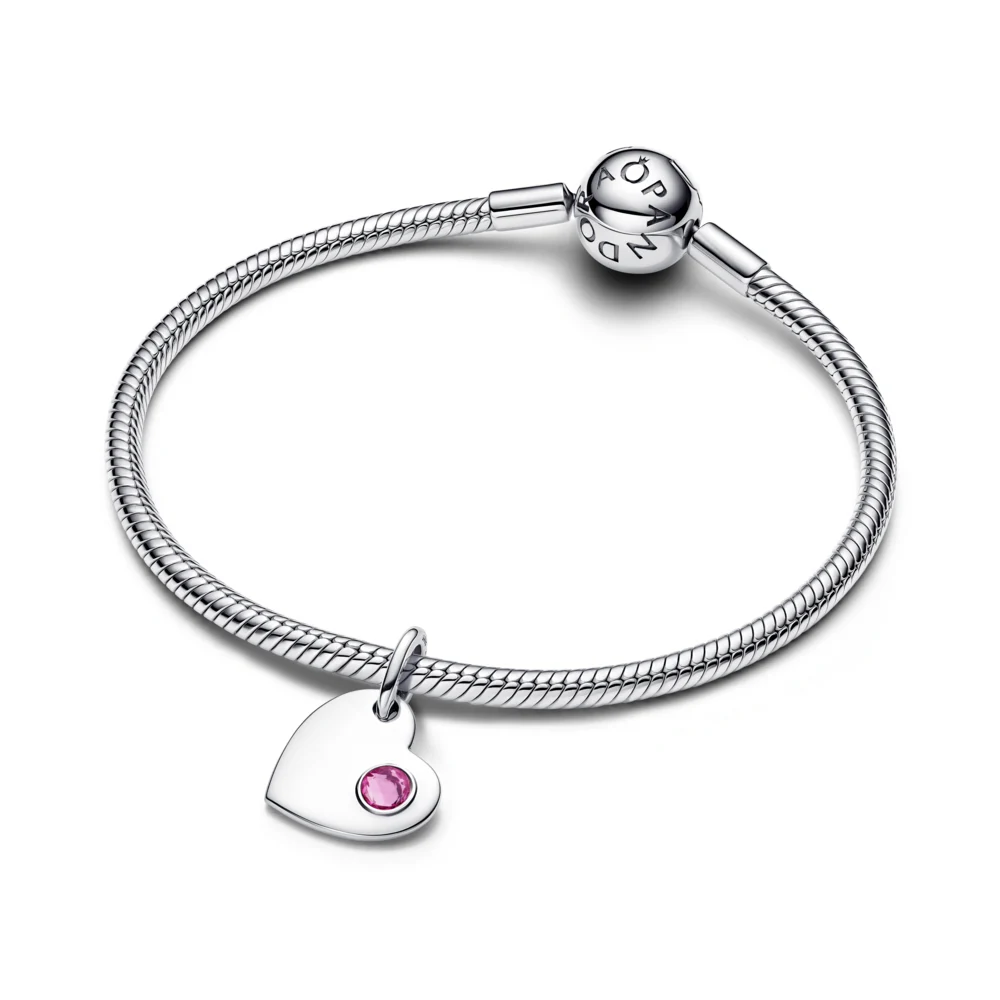 신세계인터넷면세점-판도라-bracelet-인그레이버블 하트 댕글 참 - 핑크 스톤