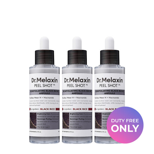 신세계인터넷면세점-닥터멜락신-FacialCare-필 샷 각질 케어 흑미 앰플 80ml 트리오