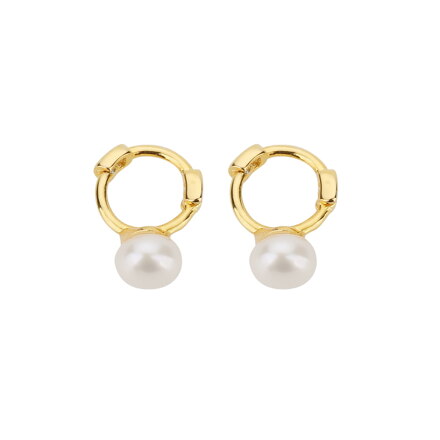 [이성경 착용] 18k gold plated mini pearl-earring