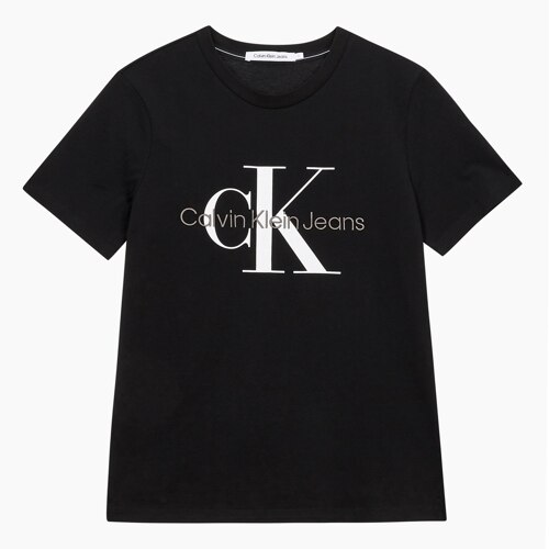 Women's Straight Fit Monogram Logo Short Sleeve T-shirt 短袖T恤_BLACK
