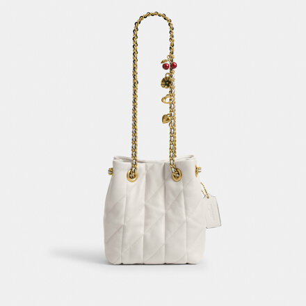 JADE DRAWSTRING BAG WITH QUILTING 绗缝水桶包