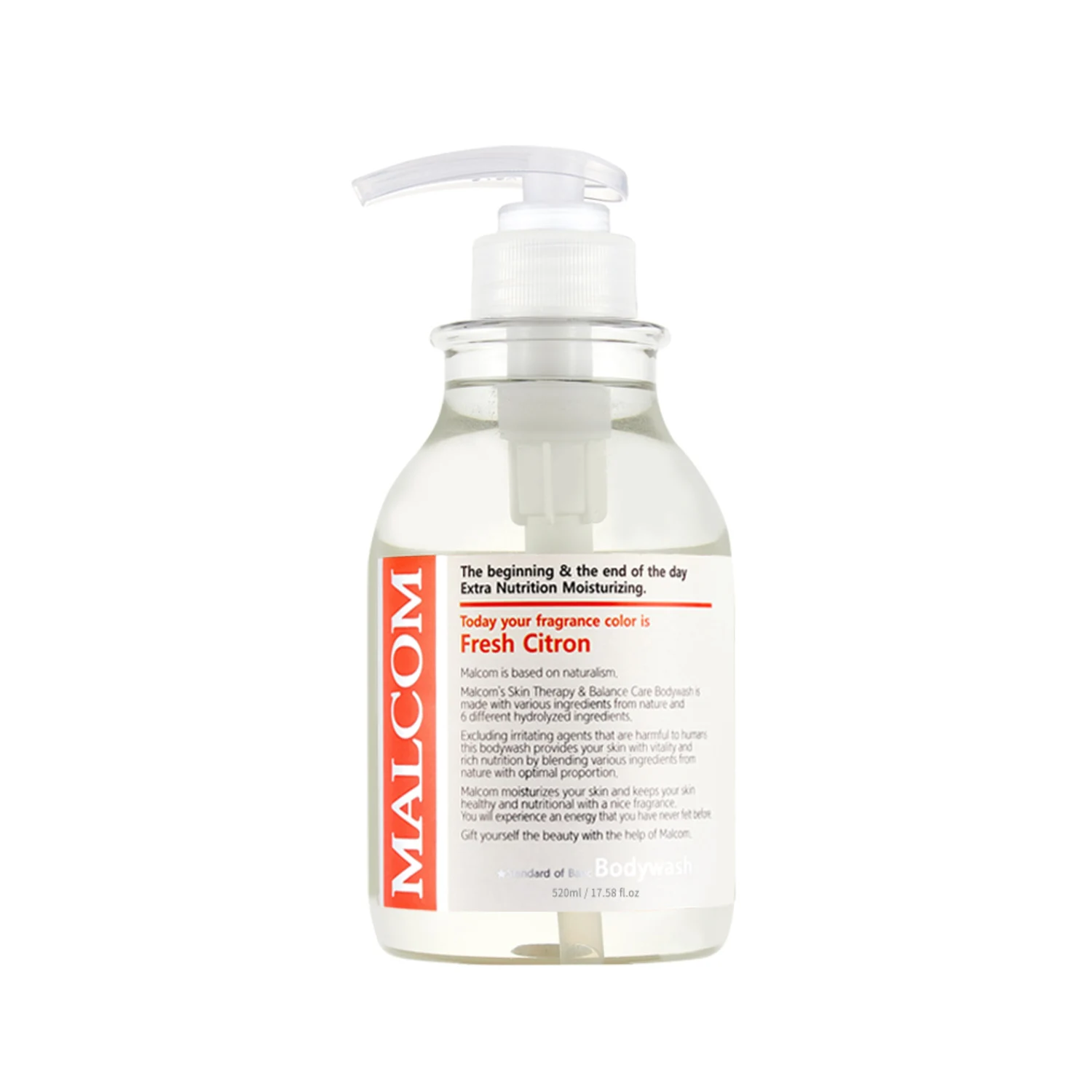 신세계인터넷면세점-말콤-Shower-Bath-약산성 알러지프리 바디워시 후레쉬 시트론520ml