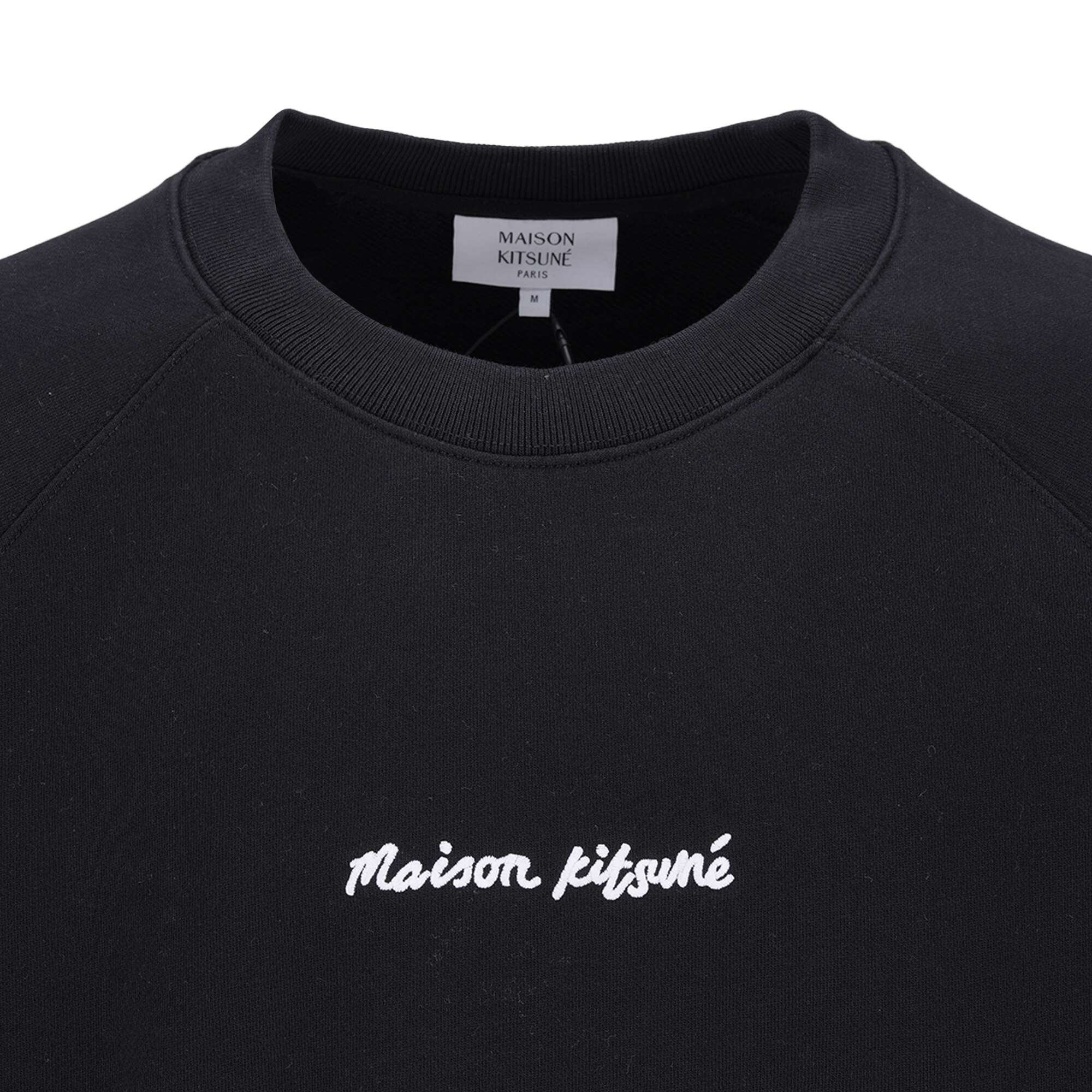 ★メゾンキツネ★ Embroidery Oversize Raglan Crew 関税込★ MAISON KITSUNE EMBROIDERY OVERSIZE RAGLAN SWEATSHIRT