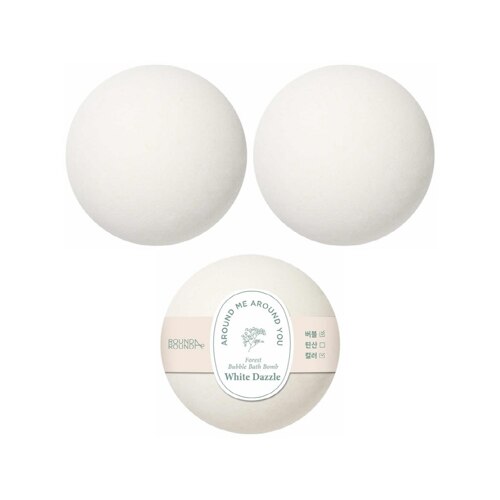韩际新世界网上免税店-ROUNDAROUND--Forest Bubble Bath Bomb [White Dazzle] 150 g (3)) 沐浴球