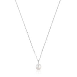 SILVER PENDANT CULTURED PEARL CHAIN
