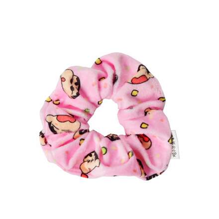 Jjangu Pink Pattern Scrunchie (图案发圈)