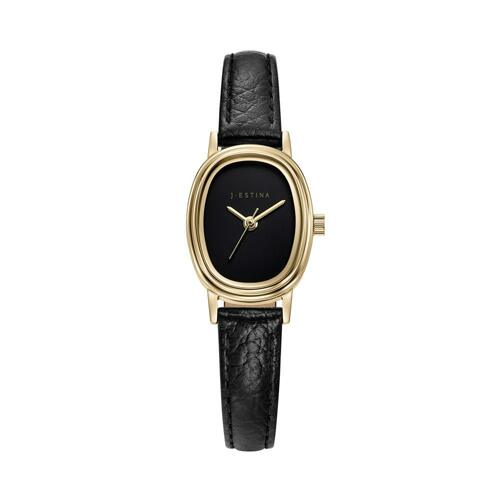 AMICO MIA 가죽 시계 블랙 JWM1LE6BF601GOBK0