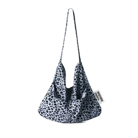 Rabbit eco bag_Grand leopard Mauve Blue