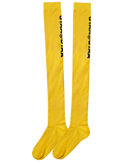 UTAA Double Logo Knee Socks : Yellow