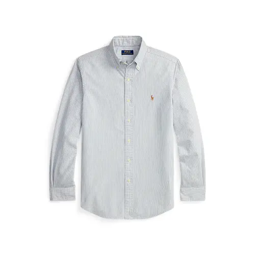 CUSTOM FIT STRIPED OXFORD SHIRT 衬衫_NAVY WHITE