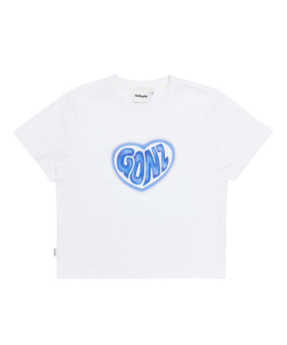 [MARK GONZALES]★HEART GRAPHIC WOMEN'S RINGER S/S T-SHIRT Rare Mark Gonzales T-shirt / Shirt Crewneck / Skater