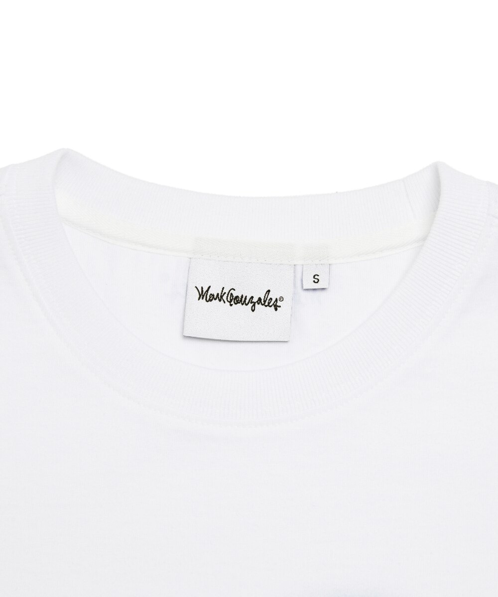 Tシャツ・カットソー [MARK GONZALES]CLEAR HEART W'S CROP COOL COTTON S/S T-SHIRT WOMENS HEART GONZ CROPPED T-SHIRT - WHITE - MARK GONZALES