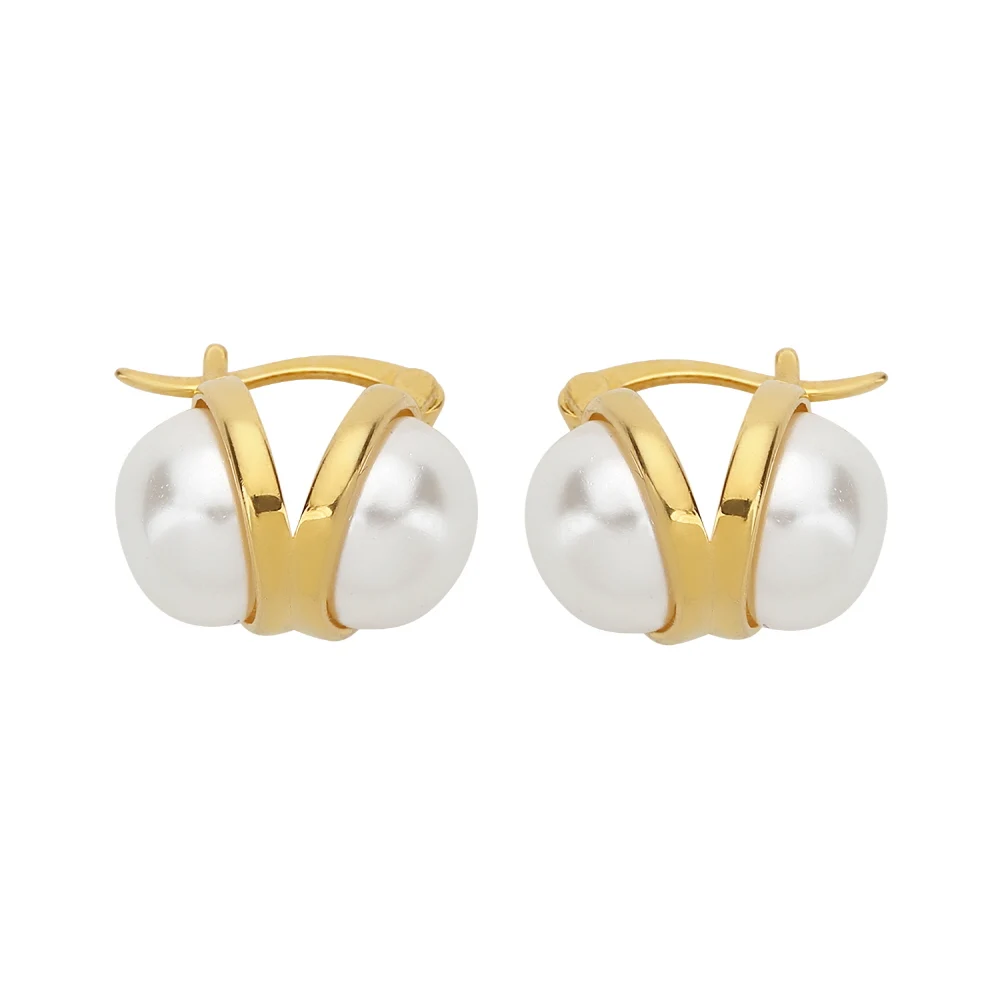 신세계인터넷면세점-챠미-earring-[엄지윤 착용] 18k gold plated button pearl-earring