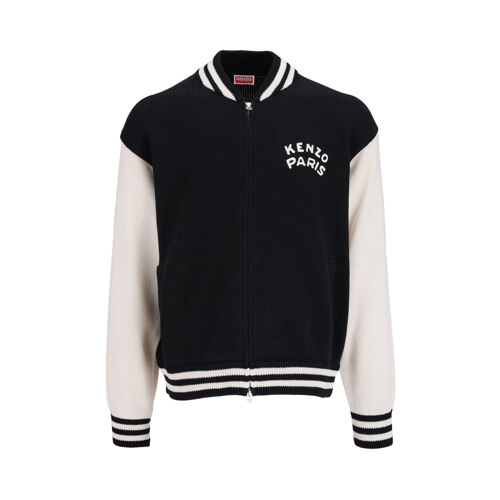 KENZO PARIS EMBLEM ZIP UP CARDIGAN
