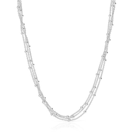 TOUS Short Silver Triple Necklace