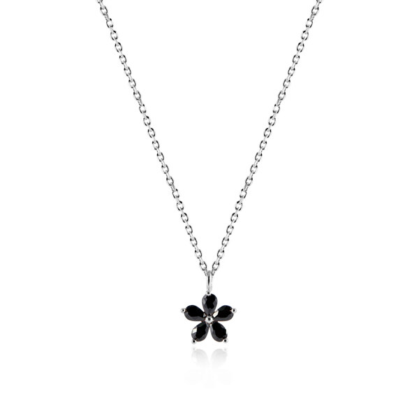 신세계인터넷면세점-쥬디앤폴-necklace-#실버/마레 블랙 크리스탈 플라워 목걸이