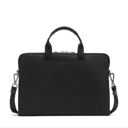 VOYAGEUR Dakota Laptop Crossbody Bag Black/Gunmetal