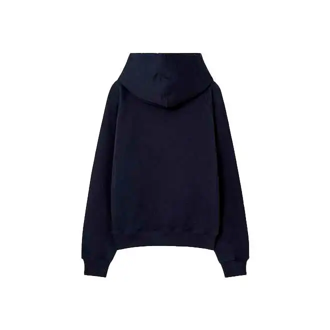 UNISEX) AMI PARIS CROCHE HOODIE USW275.747 (NAVY BLUE