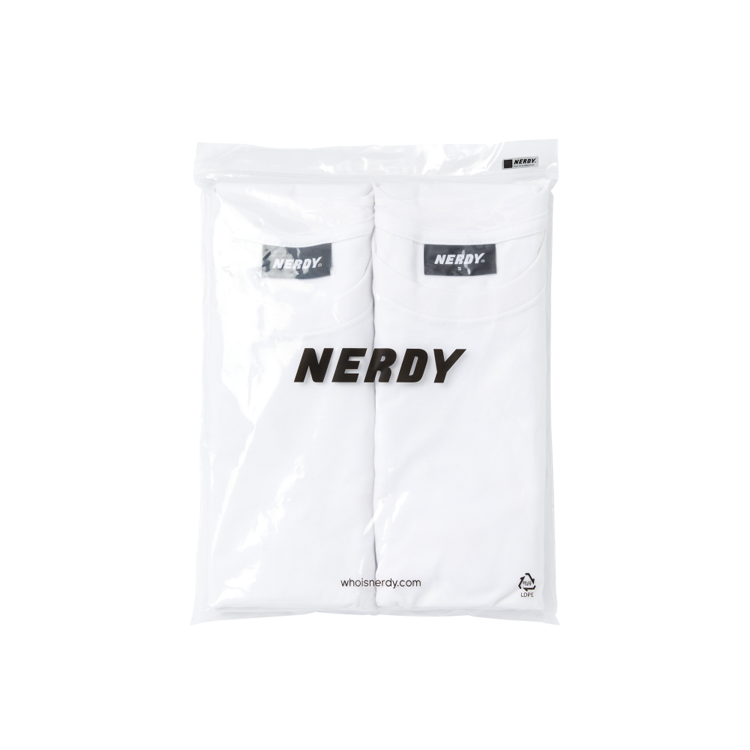 韩际新世界网上免税店-NERDY-服饰-BLENK SMALL LOGO S/S T-SHIRT 2PACK _WHITE