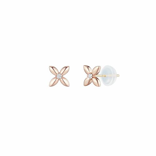 BREEZE 10K 로즈골드 랩그로운 다이아몬드 귀걸이 JJBREL6B2268R0FS0