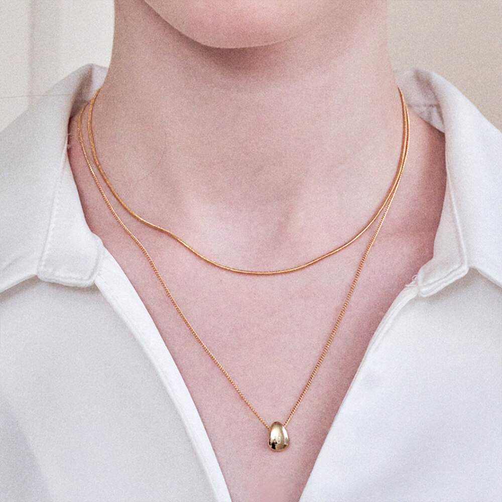 IVE安宥真同款]flame layered necklace 项链set - engbrox