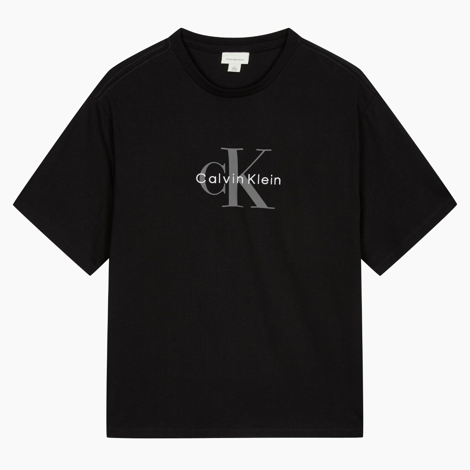 Men's Regular Fit Hero Monogram Logo Short Sleeve T-shirt - BLACK