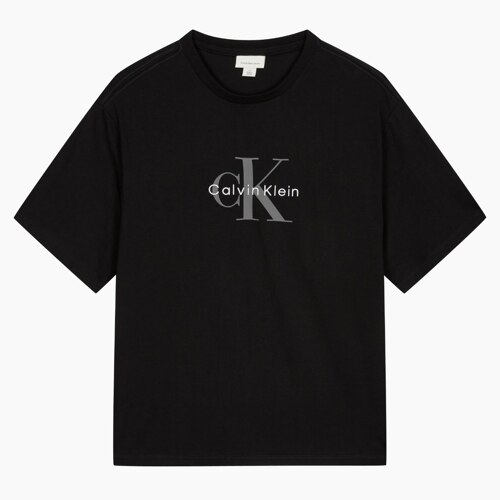 Men's Regular Fit Hero Monogram Logo Short Sleeve T-shirt - BLACK