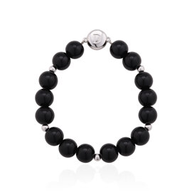[자석원터치]#Black/스텔라 볼드 비드 팔찌(오닉스)