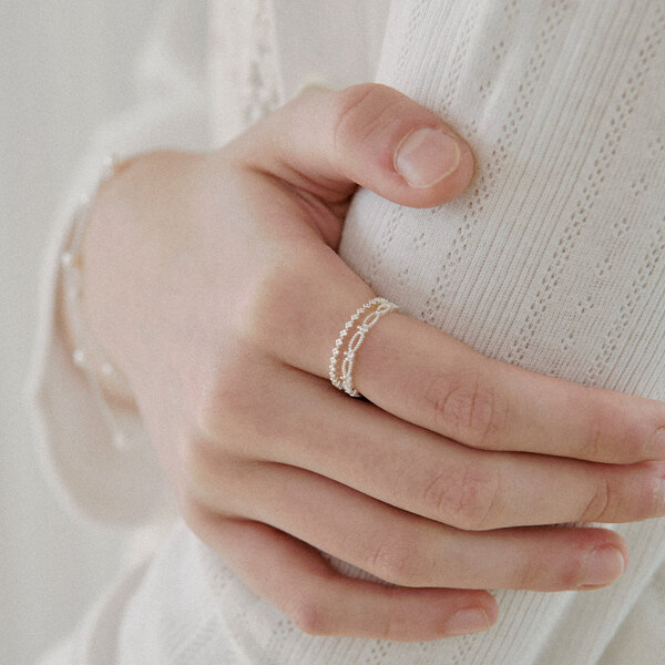 신세계인터넷면세점-세인트스코트-ring-Lucent Twin Open Ring(FREE SIZE)