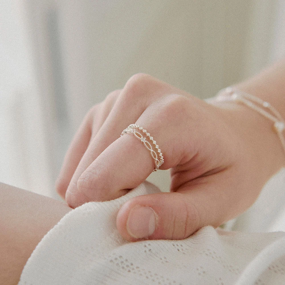 신세계인터넷면세점-세인트스코트-ring-Lucent Twin Open Ring(FREE SIZE)