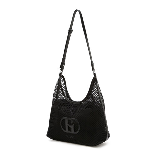 Black Signature H Point Net Hobo 单肩包 M