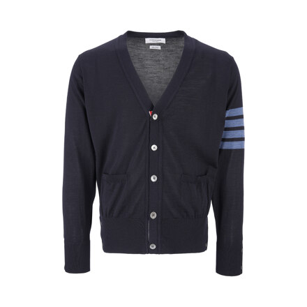 CLASSIC V-NECK CARDIGAN W/4 BAR SLEEVE