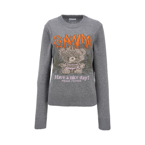 GRAPHIC WOOL SWEATER TEDDY