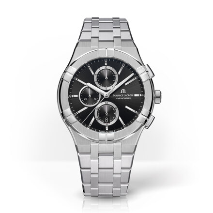 모리스라크로와 아이콘 크로노그래프 쿼츠 42mm 메탈밴드 AI1118-SS002-330-1