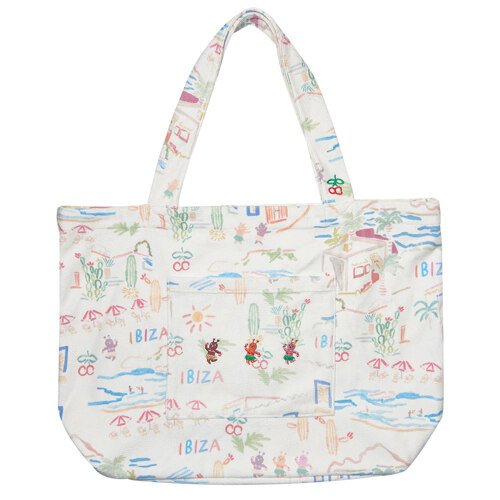 HBW182 PERFUME WHITE IBIZA EMBROIDERED TOWEL BAG 毛巾包
