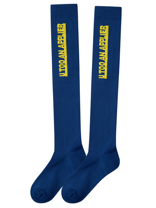 UTAA Logo Knee Socks : Blue