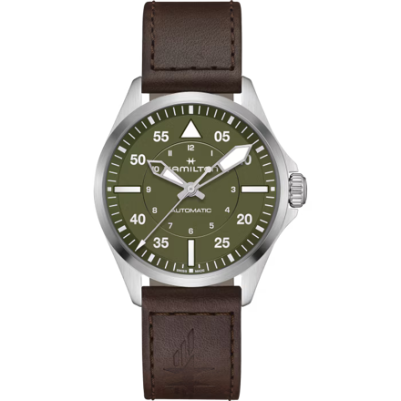 H76305560 / 카키 에비에이션 카키 파일럿 오토 39mm / 남성