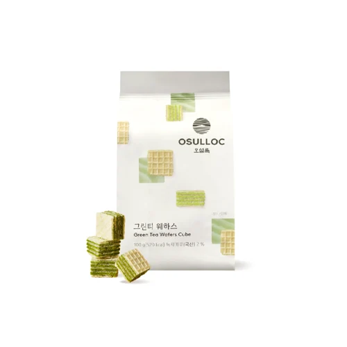 GREEN TEA WAFERS CUBE 100g 饼干