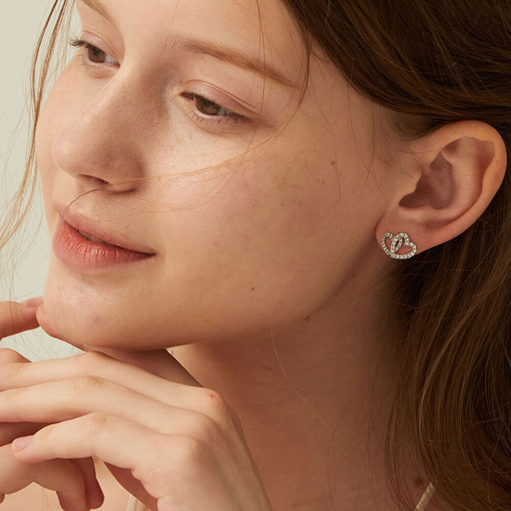 CLASSY HEART EARRINGS 耳饰- NOONOO FINGERS - 手表/首饰